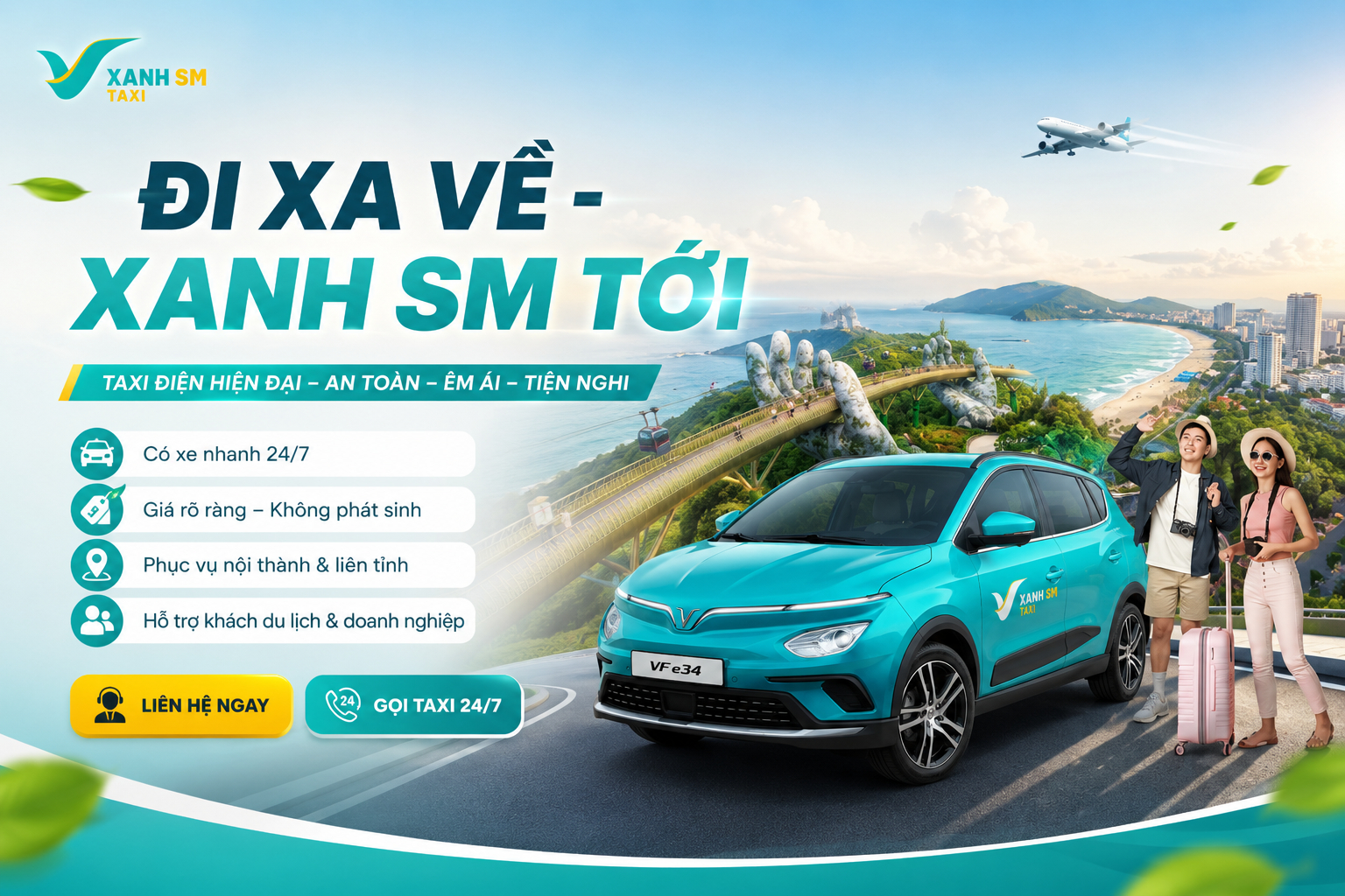 Taxi Xanh Quảng Ngãi Taxi điện Quảng Ngãi